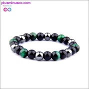 Natural Tiger Eye Hematite Men Bracelets Set Magnetic Health - plusminusco.com