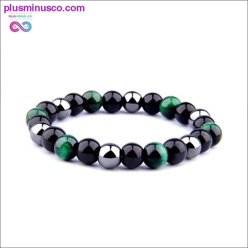 Natural Tiger Eye Hematite Men Bracelets Set Magnetic Health - plusminusco.com