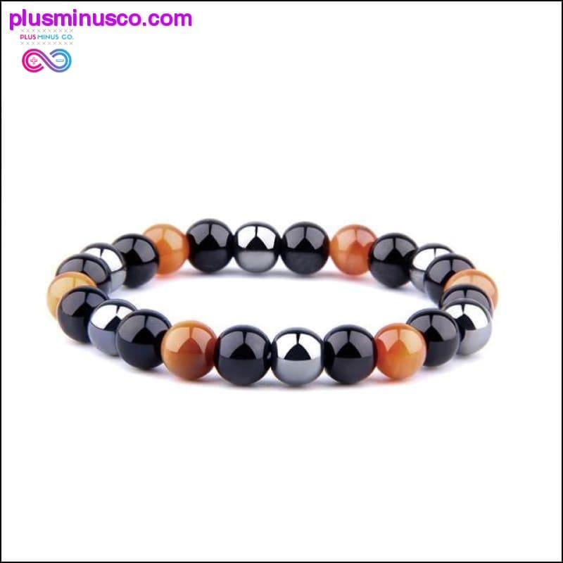 Natural Tiger Eye Hematite Men Bracelets Set Magnetic Health - plusminusco.com