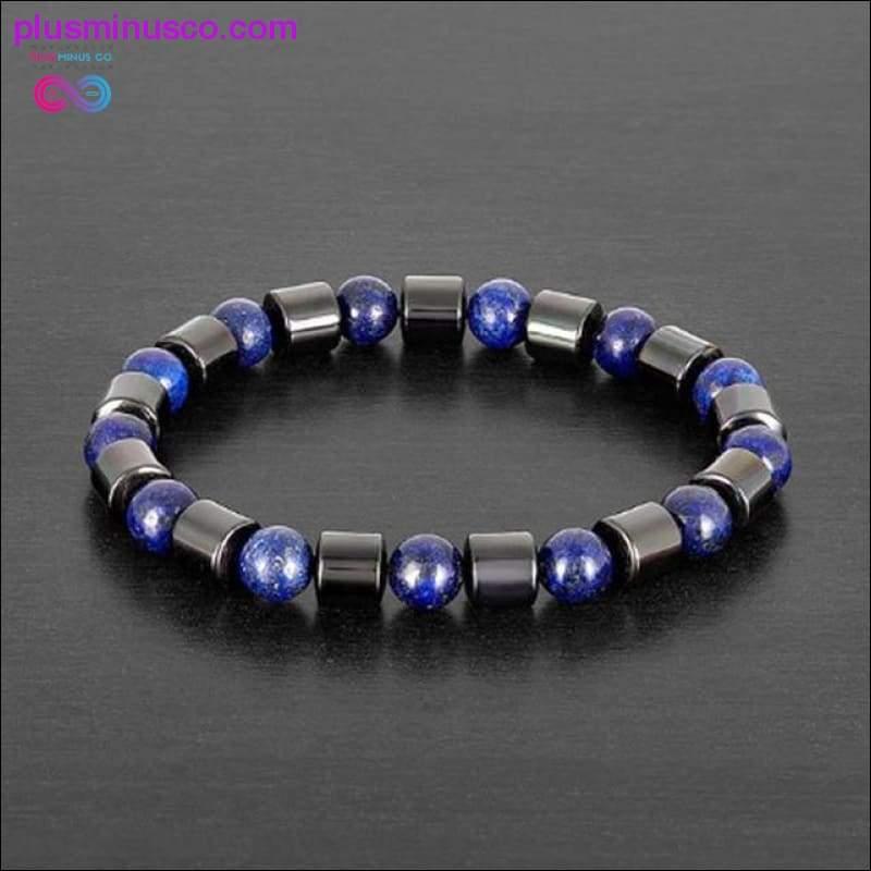 Natural Tiger Eye Hematite Men Bracelets Set Magnetic Health - plusminusco.com