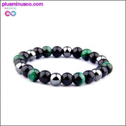 Natural Tiger Eye Hematite Men Bracelets Set Magnetic Health - plusminusco.com
