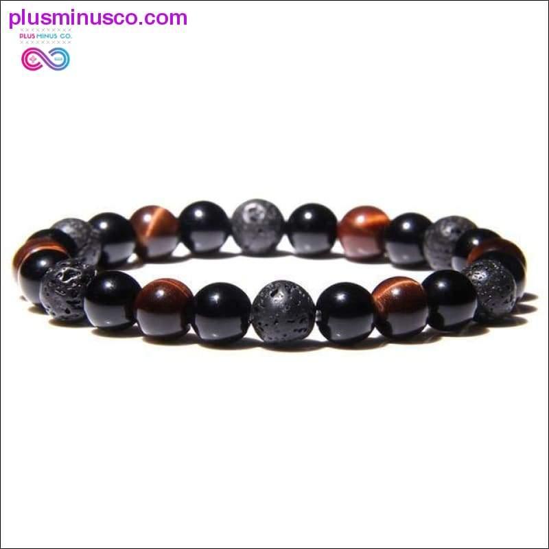 Natural Tiger Eye Hematite Men Bracelets Set Magnetic Health - plusminusco.com
