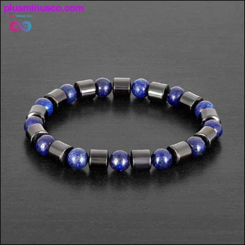 Natural Tiger Eye Hematite Men Bracelets Set Magnetic Health - plusminusco.com