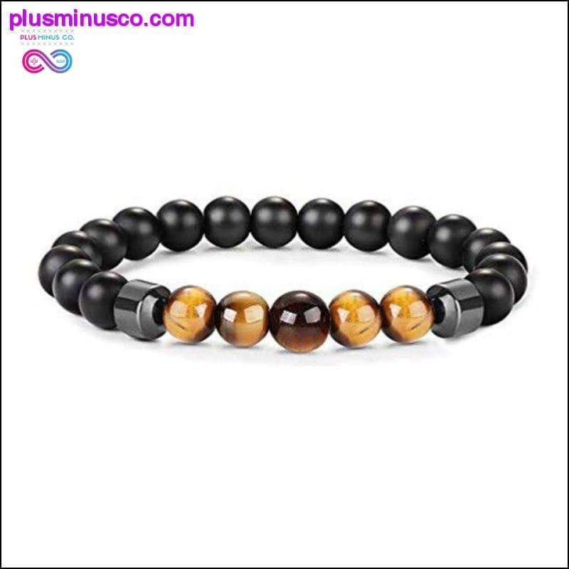 Natural Tiger Eye Hematite Men Bracelets Set Magnetic Health - plusminusco.com