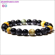 Natural Tiger Eye Hematite Men Bracelets Set Magnetic Health - plusminusco.com