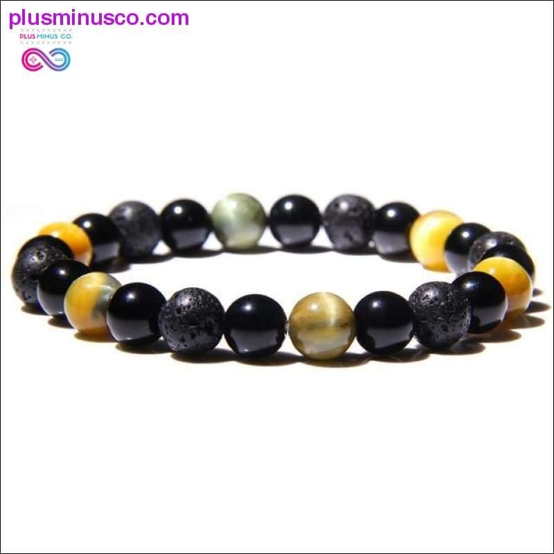 Natural Tiger Eye Hematite Men Bracelets Set Magnetic Health - plusminusco.com