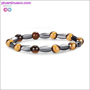 Natural Tiger Eye Hematite Men Bracelets Set Magnetic Health - plusminusco.com