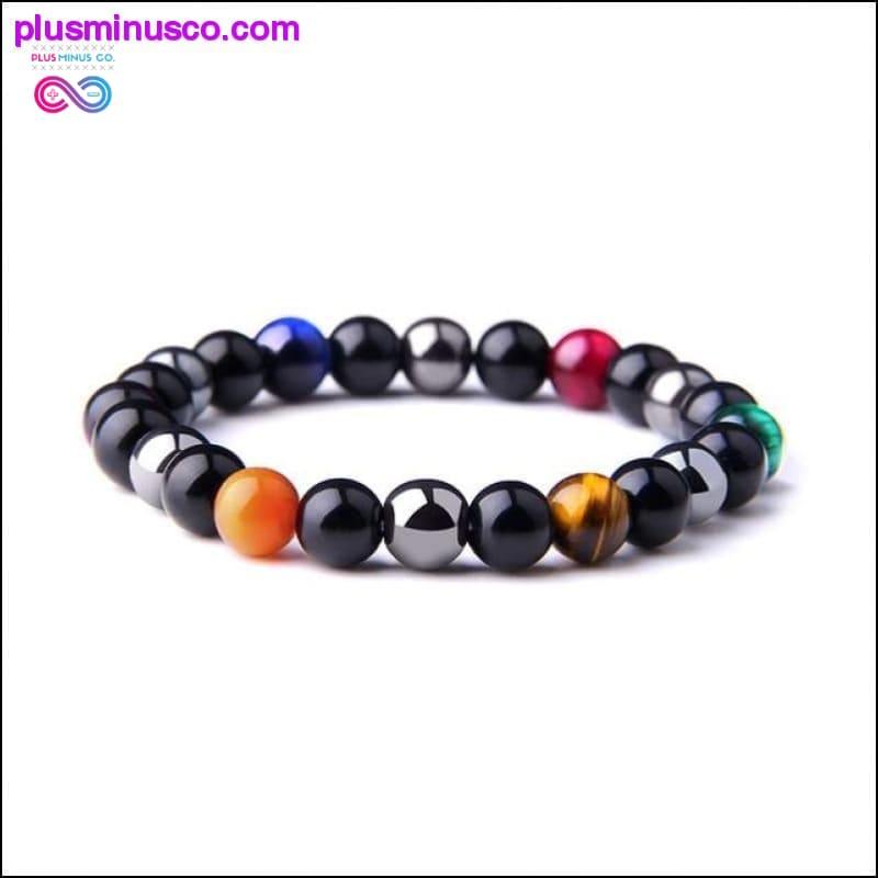 Natural Tiger Eye Hematite Men Bracelets Set Magnetic Health - plusminusco.com