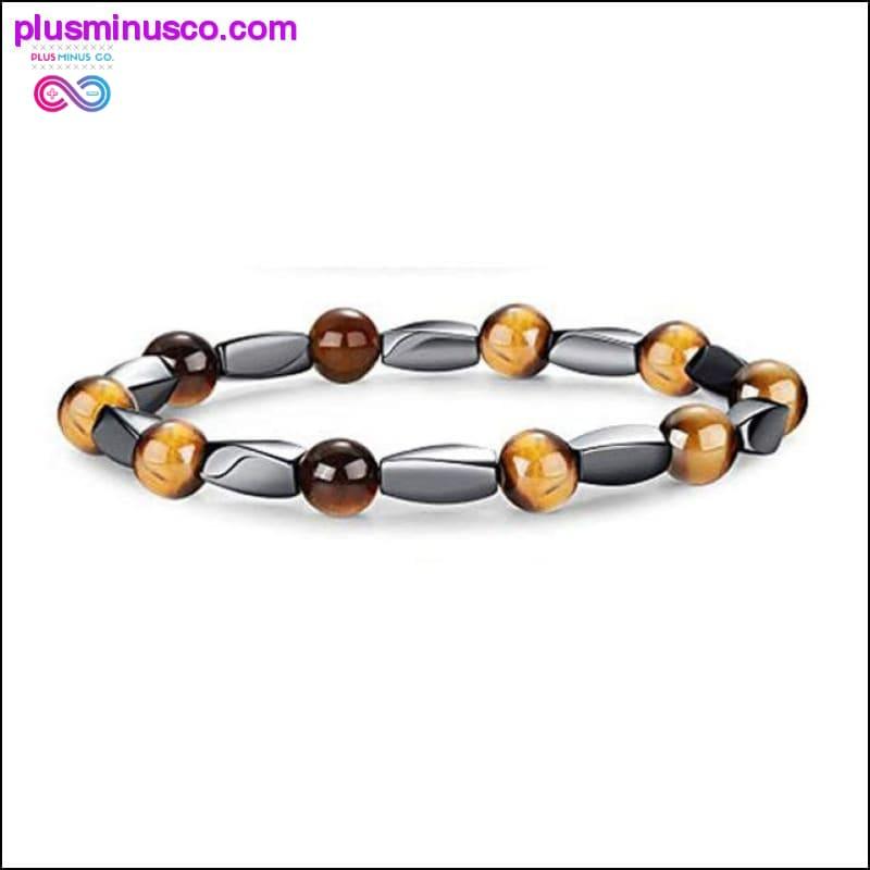 Natural Tiger Eye Hematite Men Bracelets Set Magnetic Health - plusminusco.com