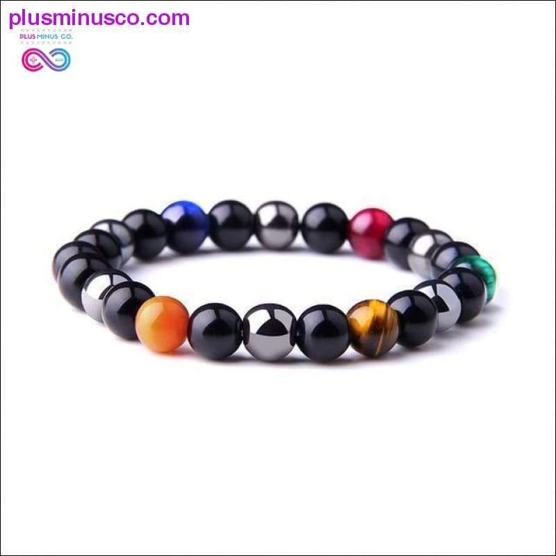 Natural Tiger Eye Hematite Men Bracelets Set Magnetic Health - plusminusco.com