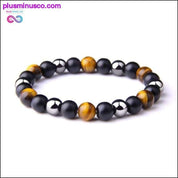 Natural Tiger Eye Hematite Men Bracelets Set Magnetic Health - plusminusco.com