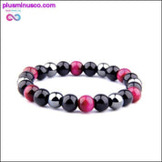 Natural Tiger Eye Hematite Men Bracelets Set Magnetic Health - plusminusco.com