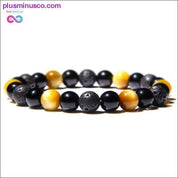 Natural Tiger Eye Hematite Men Bracelets Set Magnetic Health - plusminusco.com