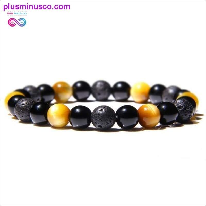 Natural Tiger Eye Hematite Men Bracelets Set Magnetic Health - plusminusco.com