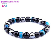 Natural Tiger Eye Hematite Men Bracelets Set Magnetic Health - plusminusco.com