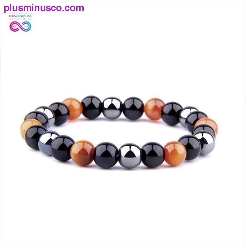 Natural Tiger Eye Hematite Men Bracelets Set Magnetic Health - plusminusco.com