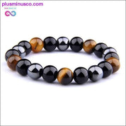Natural Tiger Eye Hematite Men Bracelets Set Magnetic Health - plusminusco.com