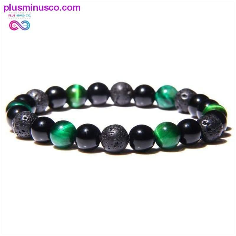 Natural Tiger Eye Hematite Men Bracelets Set Magnetic Health - plusminusco.com