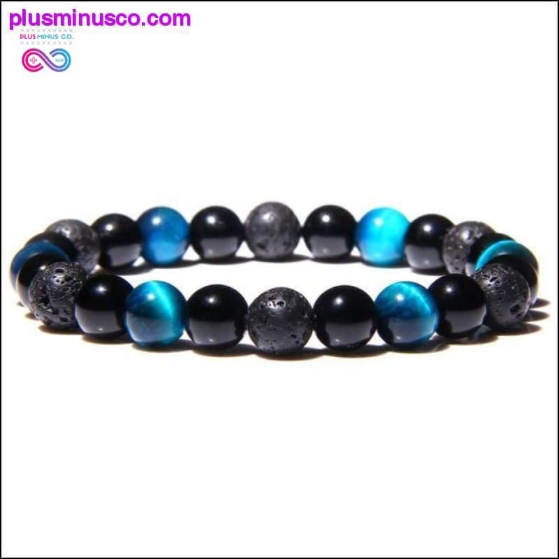 Natural Tiger Eye Hematite Men Bracelets Set Magnetic Health - plusminusco.com