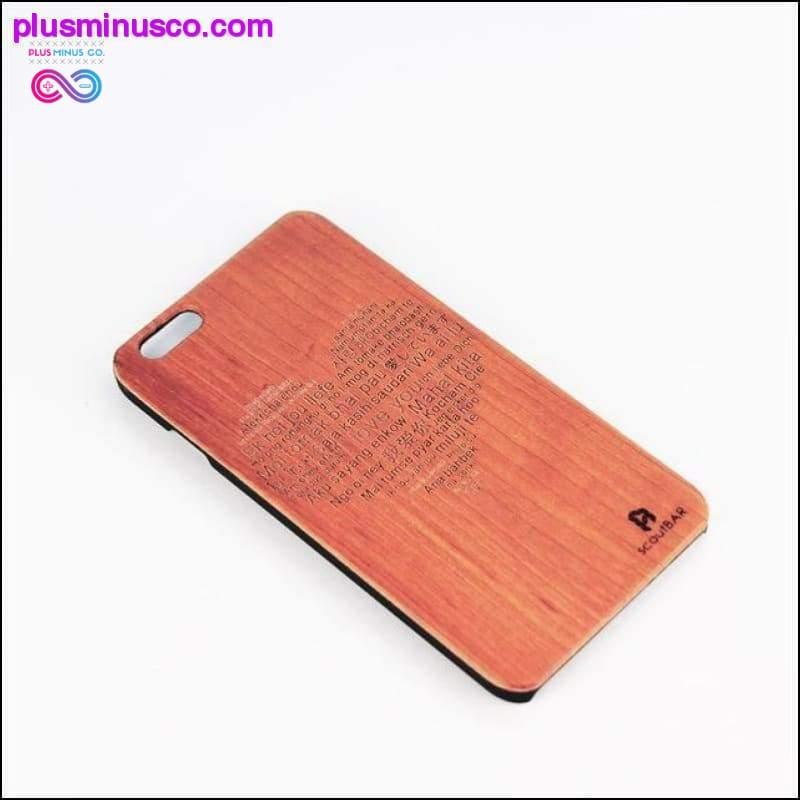 Custodia iPhone in legno naturale per 5, 5s, SE, 6, 6s, 6plus, 6splus - plusminusco.com