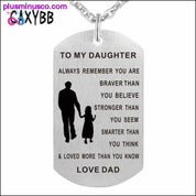 Necklace Dog Tag Stainless Steel Father daughter Pendant - plusminusco.com