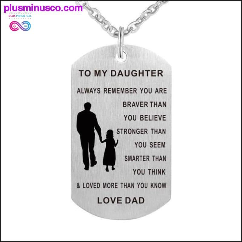Necklace Dog Tag Stainless Steel Father daughter Pendant - plusminusco.com