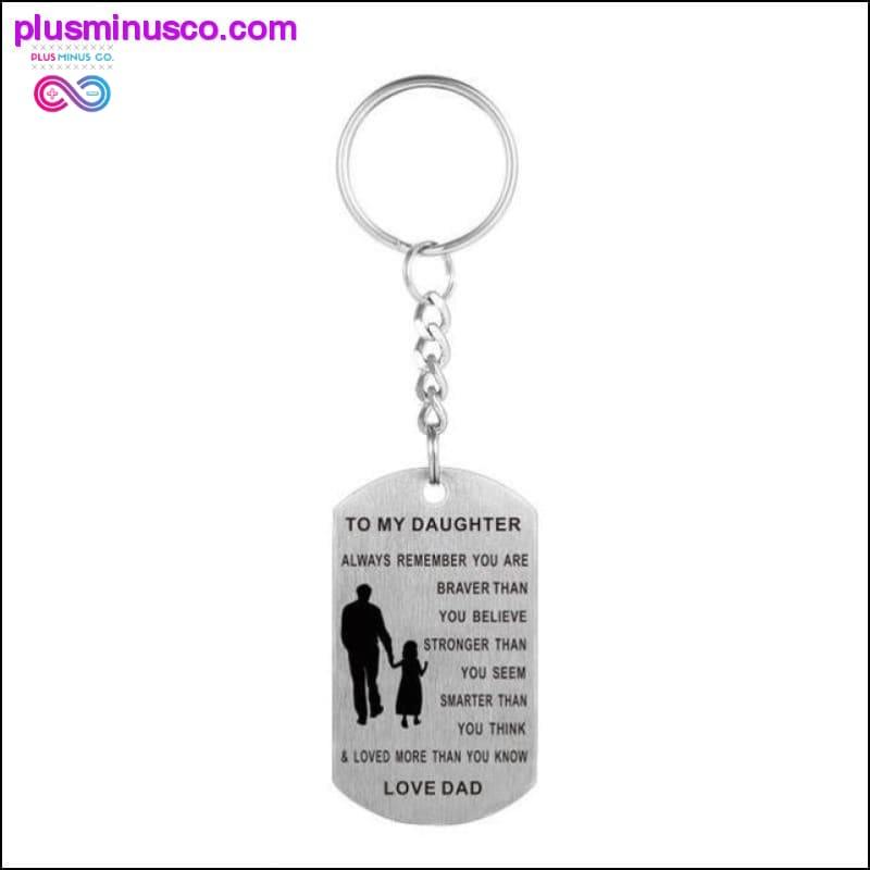 Necklace Dog Tag Stainless Steel Father daughter Pendant - plusminusco.com