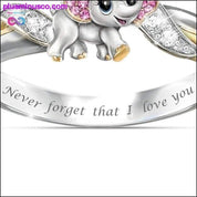 "Never Forget I Love You" hopea, söpö vaaleanpunainen norsukristalli - plusminusco.com