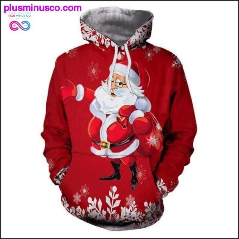 Jauni 3D Ziemassvētku kapuciņi, vīriešu/sieviešu ikdienas džemperis — plusminusco.com