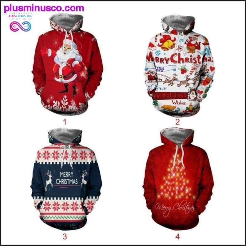 Нові 3D різдвяні толстовки, чоловічі/жіночі повсякденні пуловери - plusminusco.com