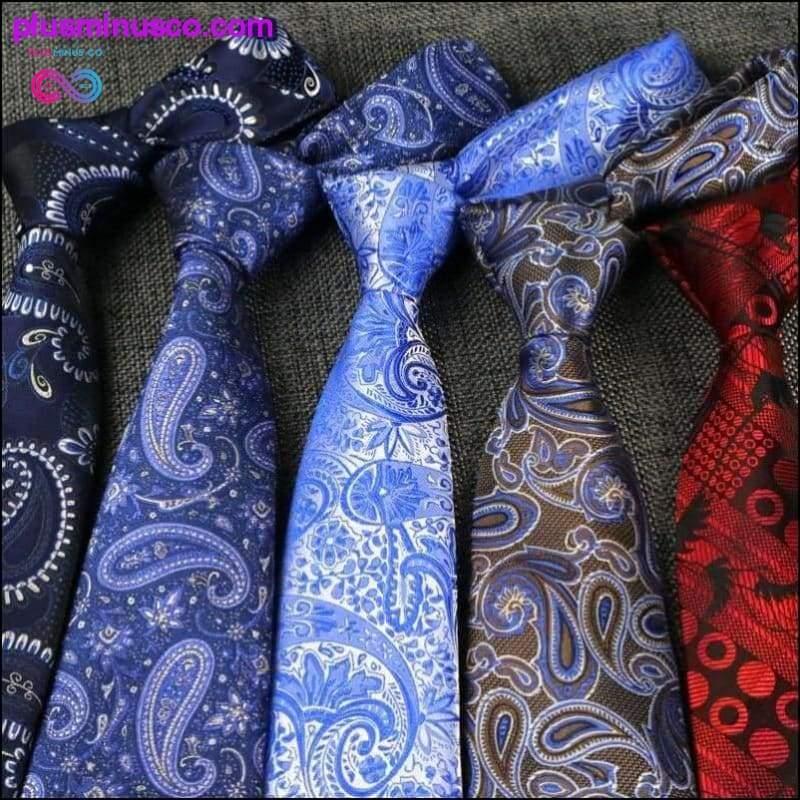 NEW 8CM Men Ties Fashion Paisley Pattern High Quality - plusminusco.com