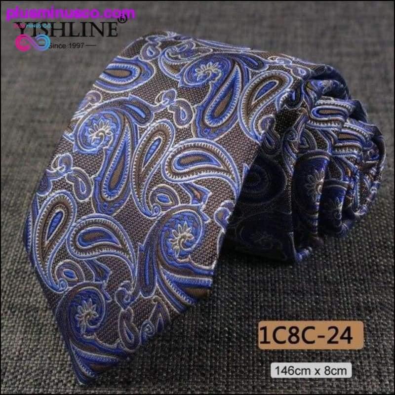 NEW 8CM Men Ties Fashion Paisley Pattern High Quality - plusminusco.com