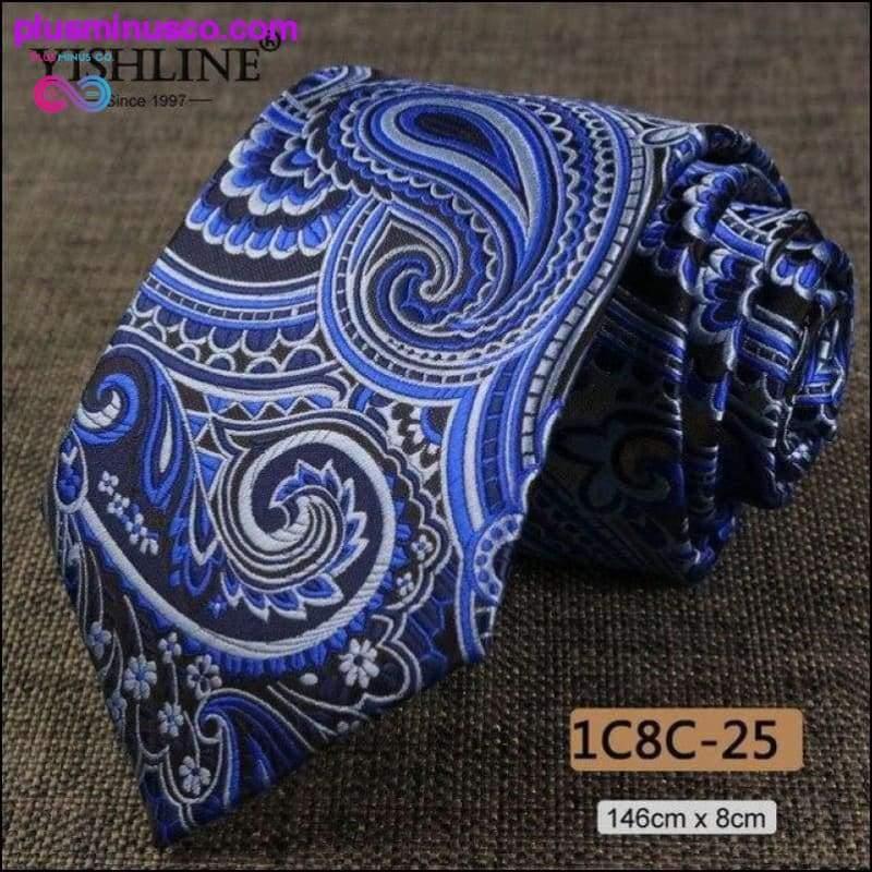 NEW 8CM Men Ties Fashion Paisley Pattern High Quality - plusminusco.com