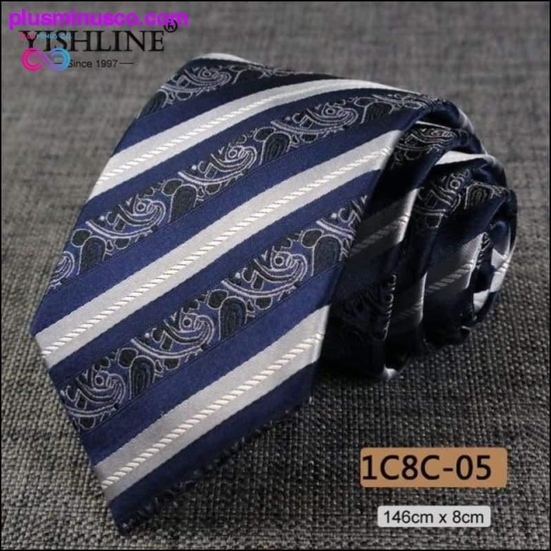 NEW 8CM Men Ties Fashion Paisley Pattern High Quality - plusminusco.com