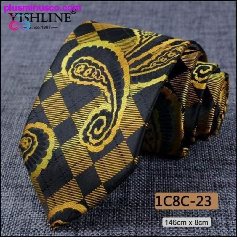 NEW 8CM Men Ties Fashion Paisley Pattern High Quality - plusminusco.com