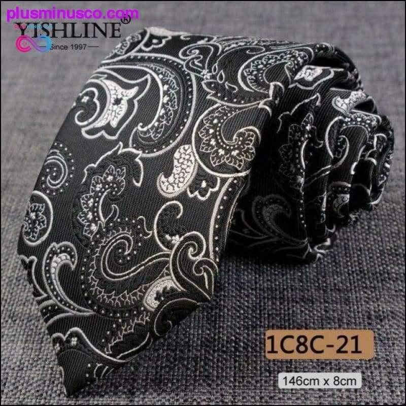 NEW 8CM Men Ties Fashion Paisley Pattern High Quality - plusminusco.com