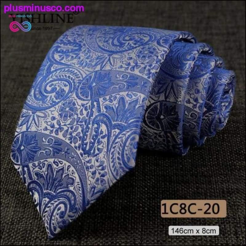 NEW 8CM Men Ties Fashion Paisley Pattern High Quality - plusminusco.com