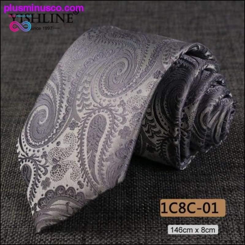 NEW 8CM Men Ties Fashion Paisley Pattern High Quality - plusminusco.com