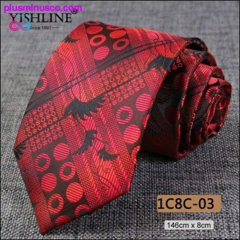 NEW 8CM Men Ties Fashion Paisley Pattern High Quality - plusminusco.com