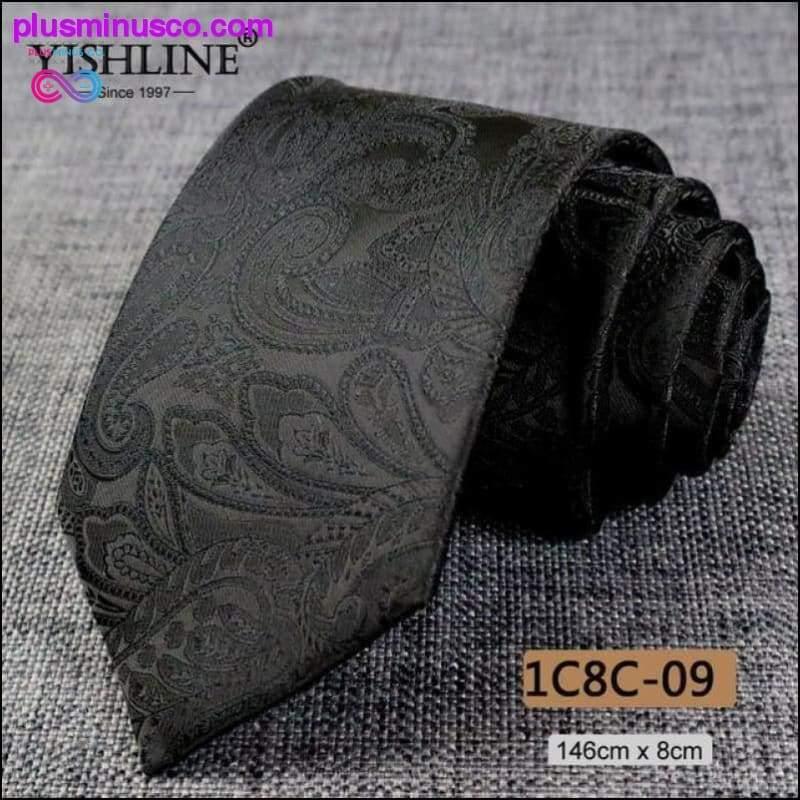 NEW 8CM Men Ties Fashion Paisley Pattern High Quality - plusminusco.com