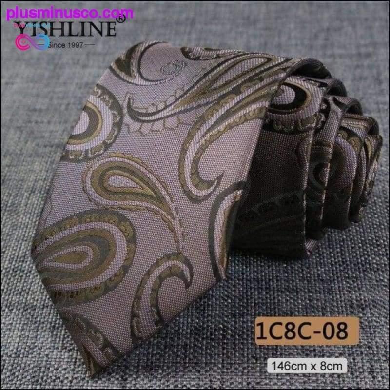 NEW 8CM Men Ties Fashion Paisley Pattern High Quality - plusminusco.com