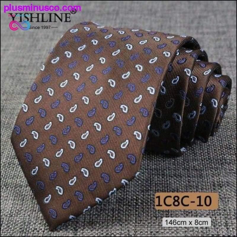 NEW 8CM Men Ties Fashion Paisley Pattern High Quality - plusminusco.com