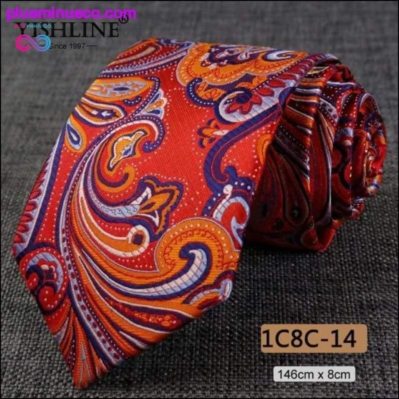 NEW 8CM Men Ties Fashion Paisley Pattern High Quality - plusminusco.com