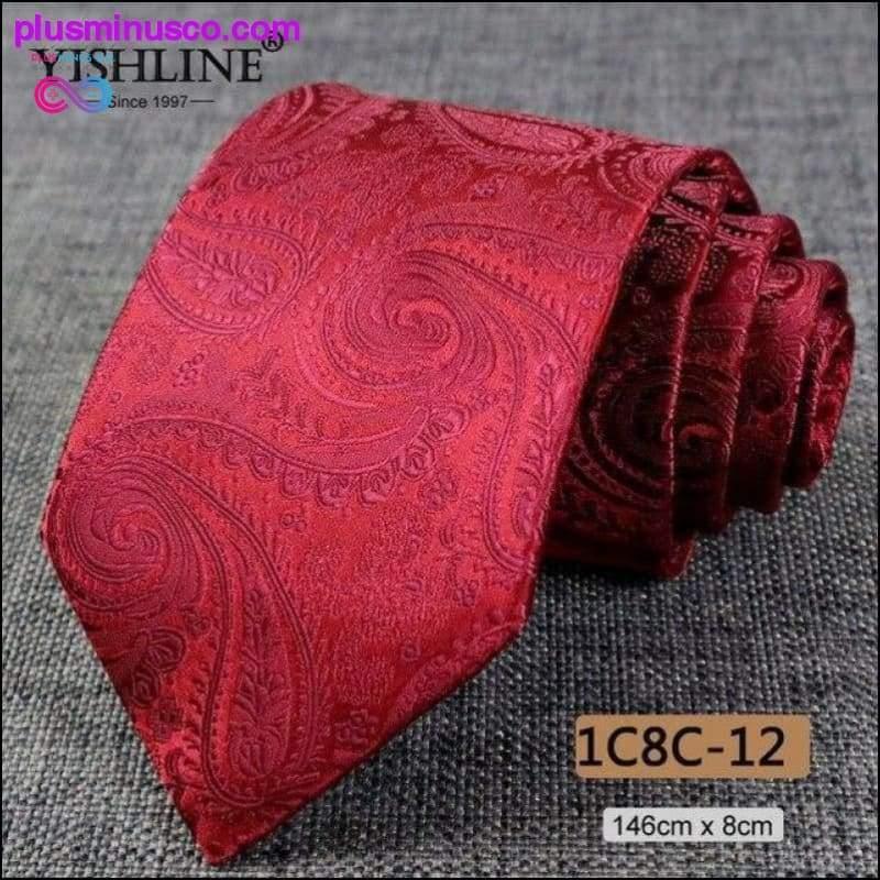 NEW 8CM Men Ties Fashion Paisley Pattern High Quality - plusminusco.com