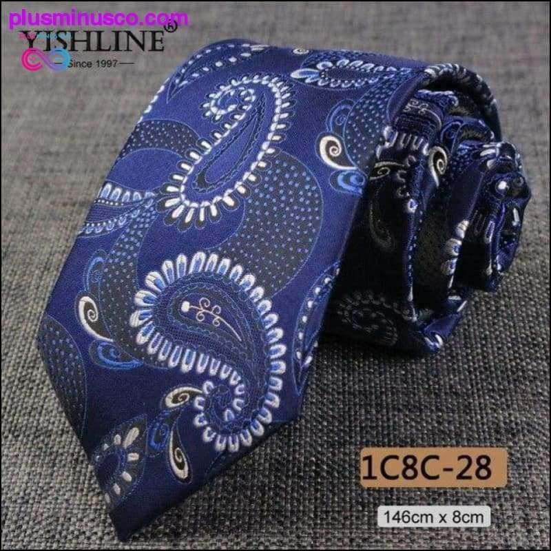 NEW 8CM Men Ties Fashion Paisley Pattern High Quality - plusminusco.com