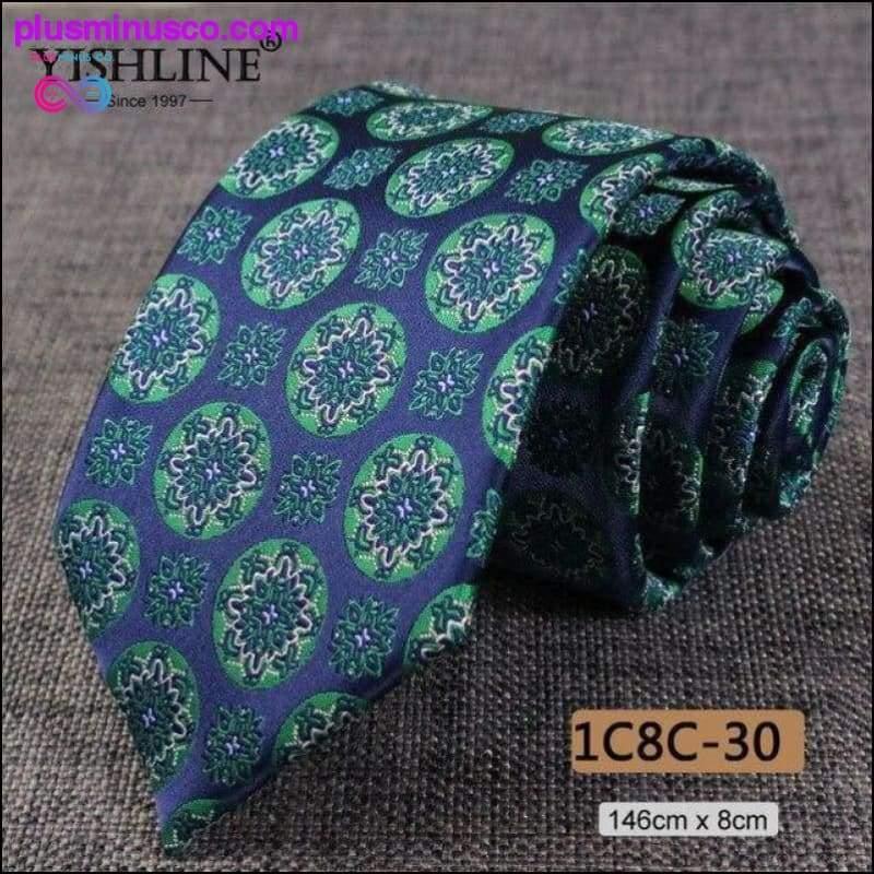 NEW 8CM Men Ties Fashion Paisley Pattern High Quality - plusminusco.com