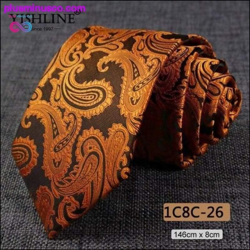 NEW 8CM Men Ties Fashion Paisley Pattern High Quality - plusminusco.com