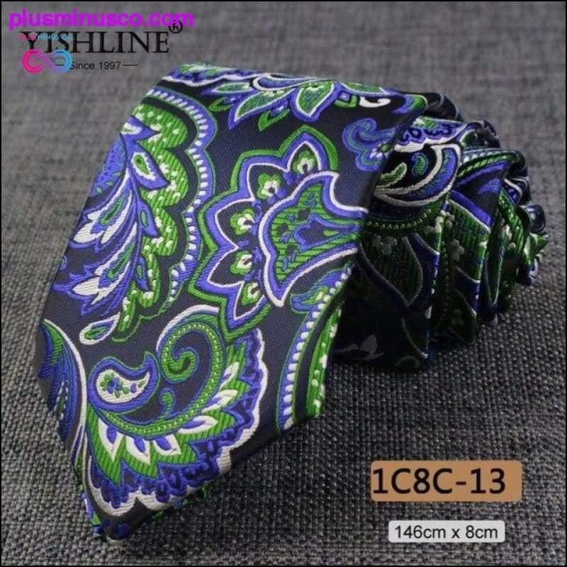 NEW 8CM Men Ties Fashion Paisley Pattern High Quality - plusminusco.com