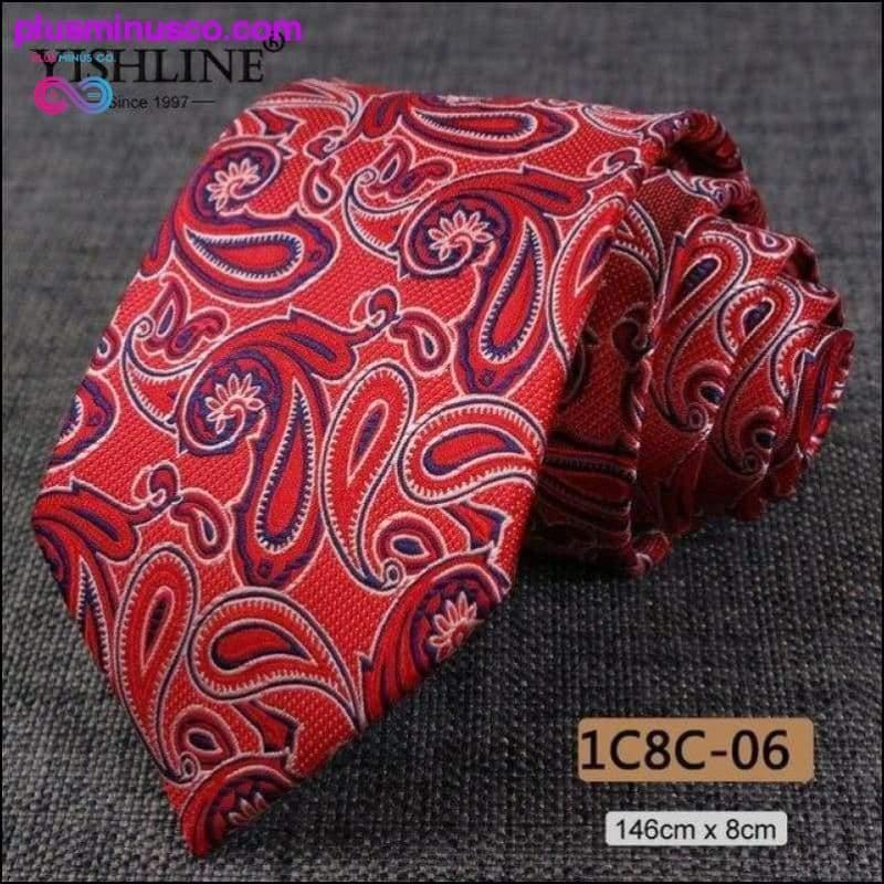 NEW 8CM Men Ties Fashion Paisley Pattern High Quality - plusminusco.com