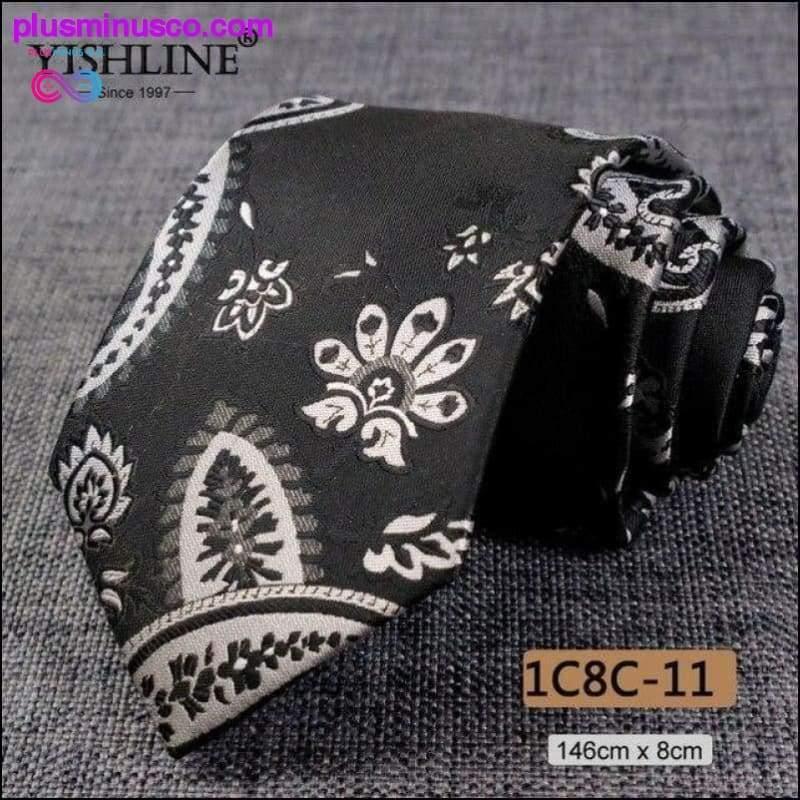 NEW 8CM Men Ties Fashion Paisley Pattern High Quality - plusminusco.com
